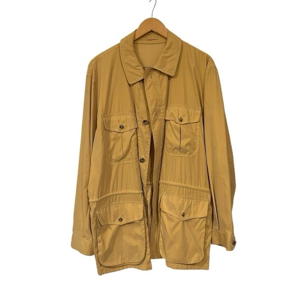 Vintage Valstar Milano‎ Safari Travel Field jacket/Coat Sz 54 Butter Cream Italy - Picture 2 of 7